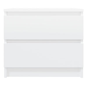 Comodini 2 pz Bianco Lucido 50x39x43,5 cm in Truciolato cod mxl 31311