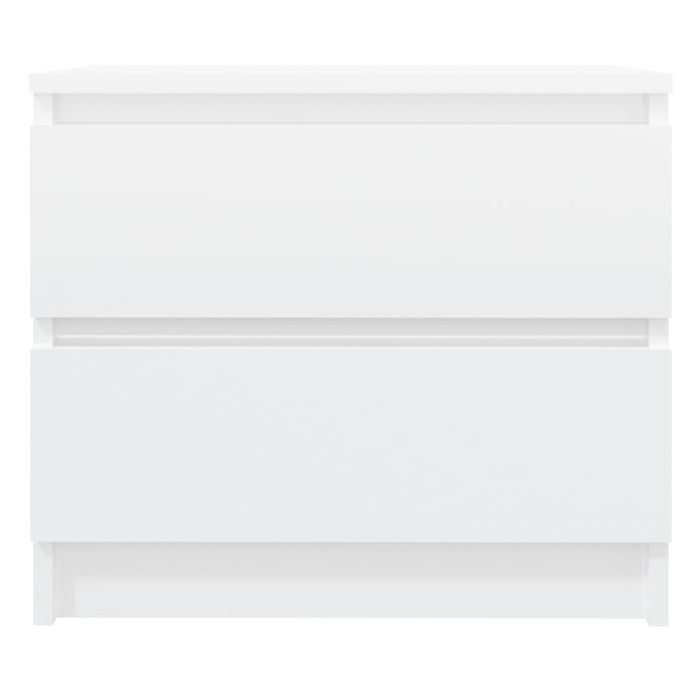 Comodini 2 pz Bianco Lucido 50x39x43,5 cm in Truciolato cod mxl 31311