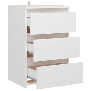 Comodino Bianco 40x35x62,5 cm in Truciolato cod mxl 31312