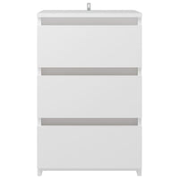 Comodini 2 pz Bianco Lucido 40x35x62,5 cm in Truciolato 806212