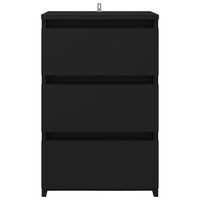 Comodino Nero 40x35x62,5 cm in Truciolato 806213