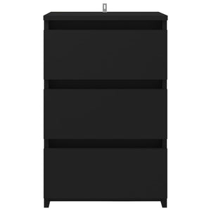 Comodino Nero 40x35x62,5 cm in Truciolato 806213