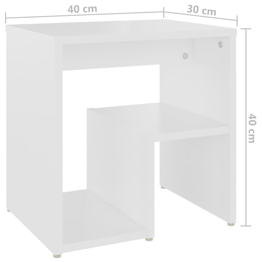 Comodini 2 pz Bianchi 40x30x40 cm in Truciolato cod mxl 31137