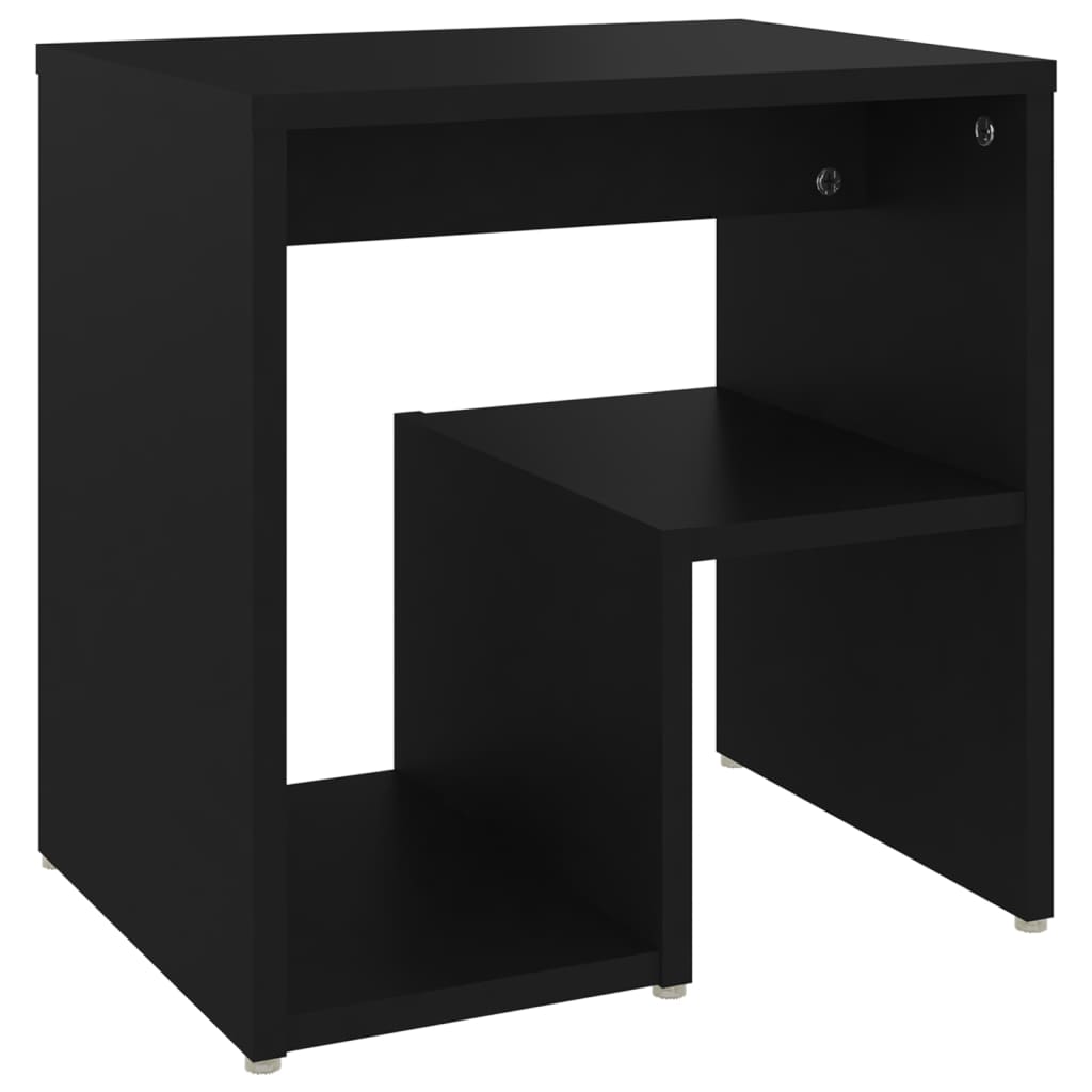 Comodino Nero 40x30x40 cm in Truciolato cod mxl 30484