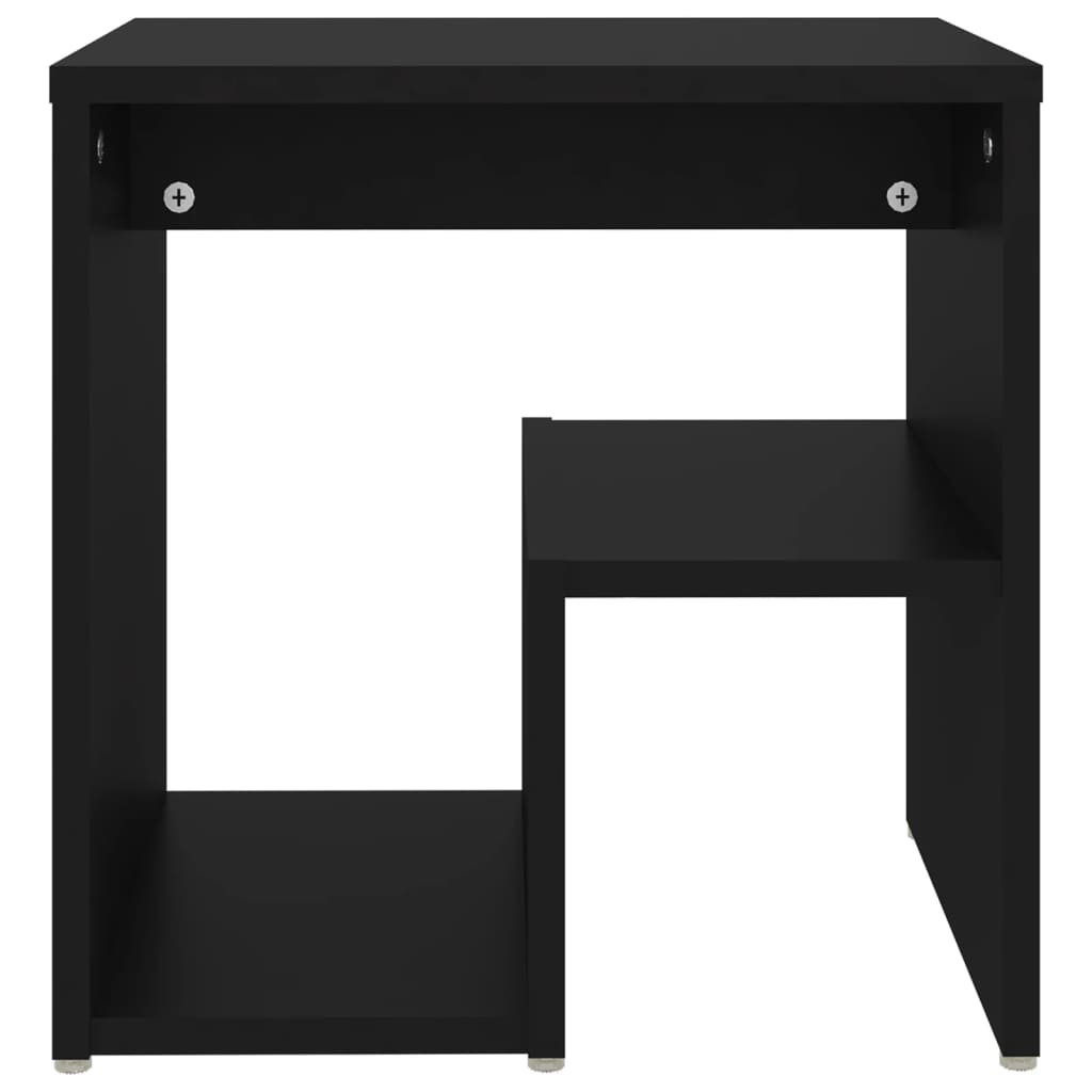 Comodino Nero 40x30x40 cm in Truciolato cod mxl 30484