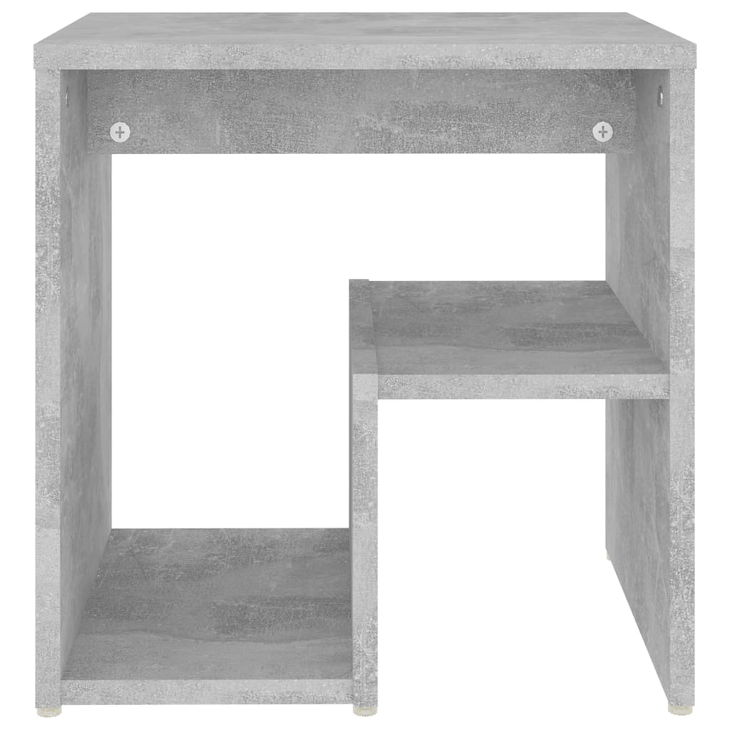 Comodino Grigio Cemento 40x30x40 cm in Legno Multistrato 806336