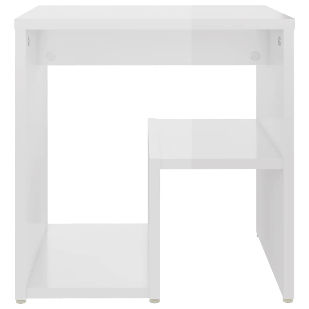 Comodino Bianco Lucido 40x30x40 cm in Truciolato cod mxl 31035