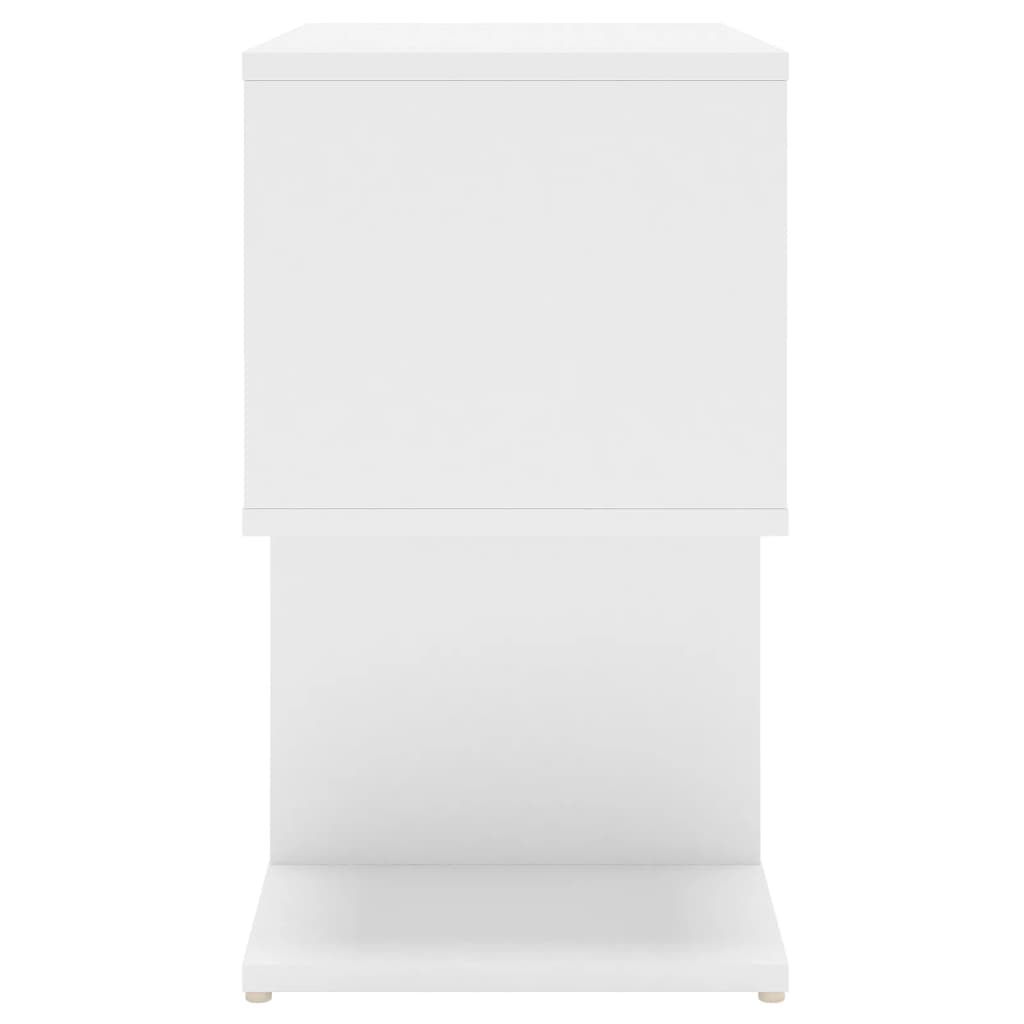 Comodino Bianco 50x30x51,5 cm in Truciolato 806364