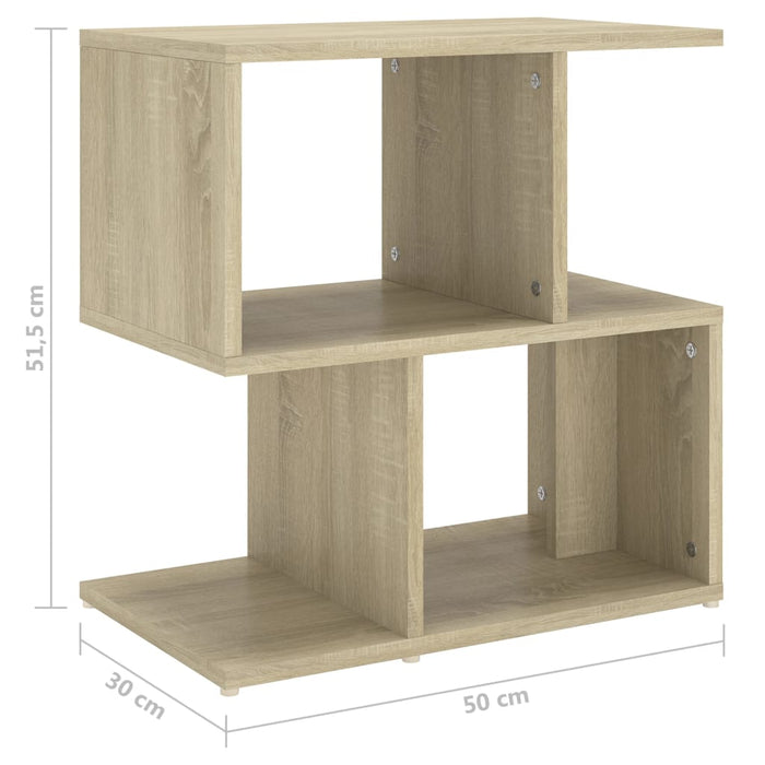 Comodini 2pz Rovere Sonoma 50x30x51,5 cm in Legno Multistrato 806371