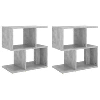 Comodini 2pz Grigio Cemento 50x30x51,5 cm in Legno Multistrato 806373