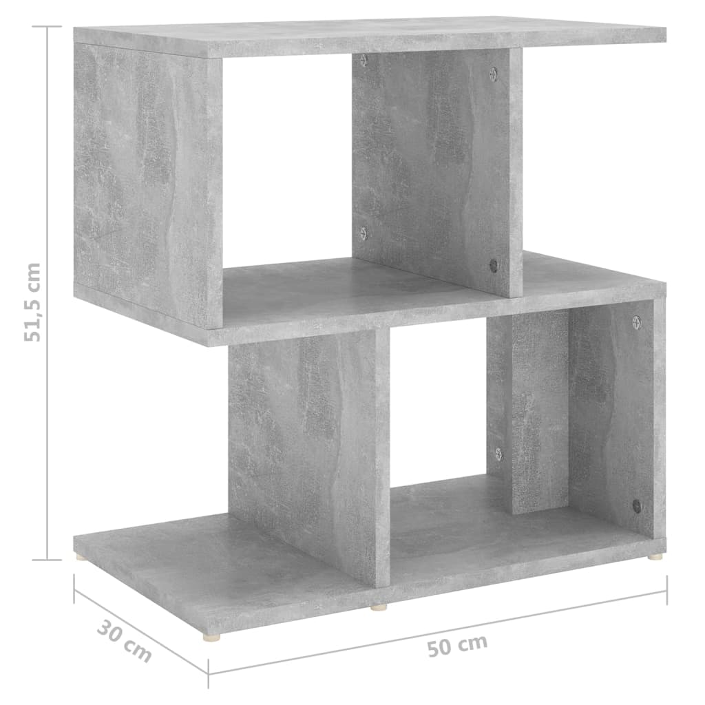 Comodini 2pz Grigio Cemento 50x30x51,5 cm in Legno Multistrato 806373