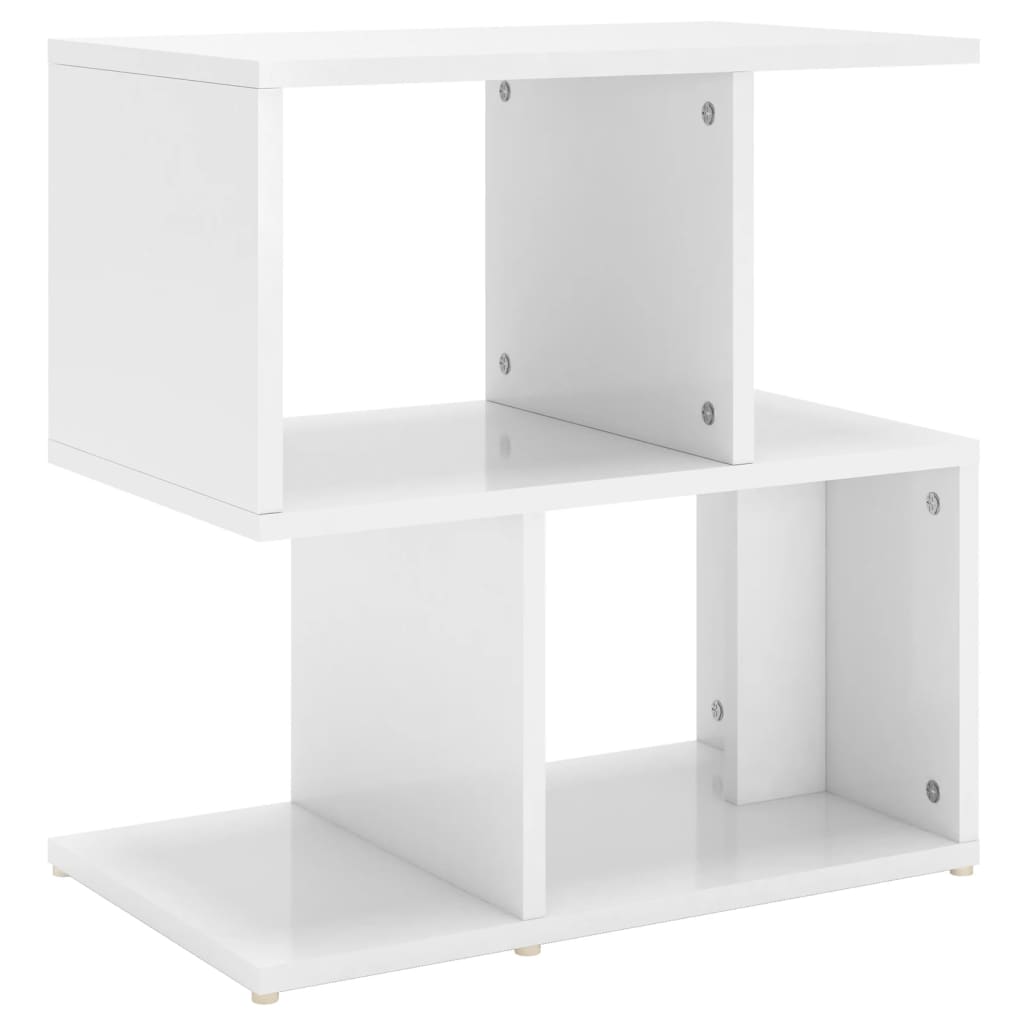 Comodino Bianco Lucido 50x30x51,5 cm in Truciolato cod mxl 31198