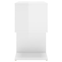 Comodino Bianco Lucido 50x30x51,5 cm in Truciolato cod mxl 31198