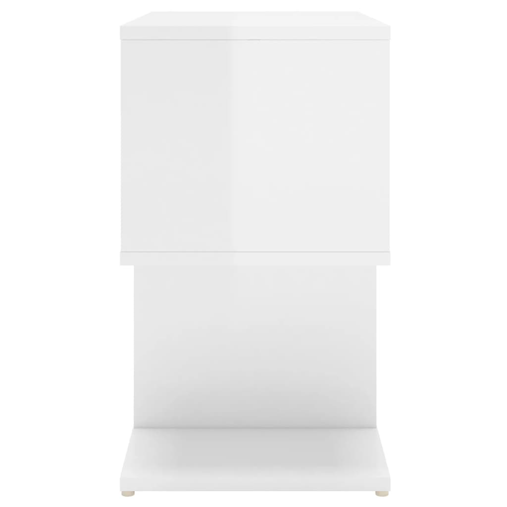 Comodini 2 pz Bianco Lucido 50x30x51,5 cm in Truciolato cod mxl 31044