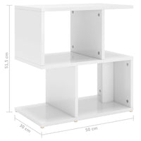 Comodini 2 pz Bianco Lucido 50x30x51,5 cm in Truciolato 806377