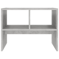 Tavolino Grigio Cemento 60x40x45 cm in Legno Multistrato 806709