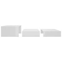 Set Tavolini Estraibili Bianco Lucido 100x100x26,5cm Truciolato cod mxl 20018