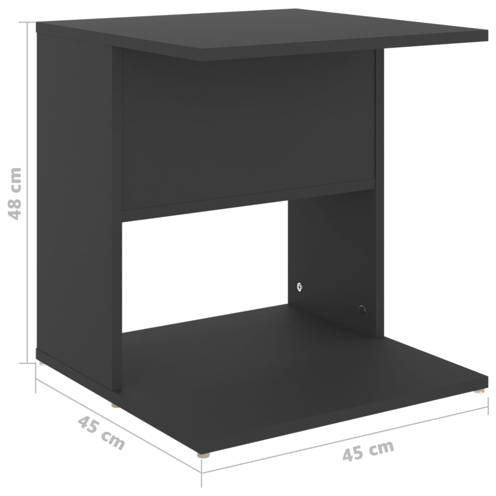 Tavolino Grigio 45x45x48 cm in Truciolato cod mxl 15381