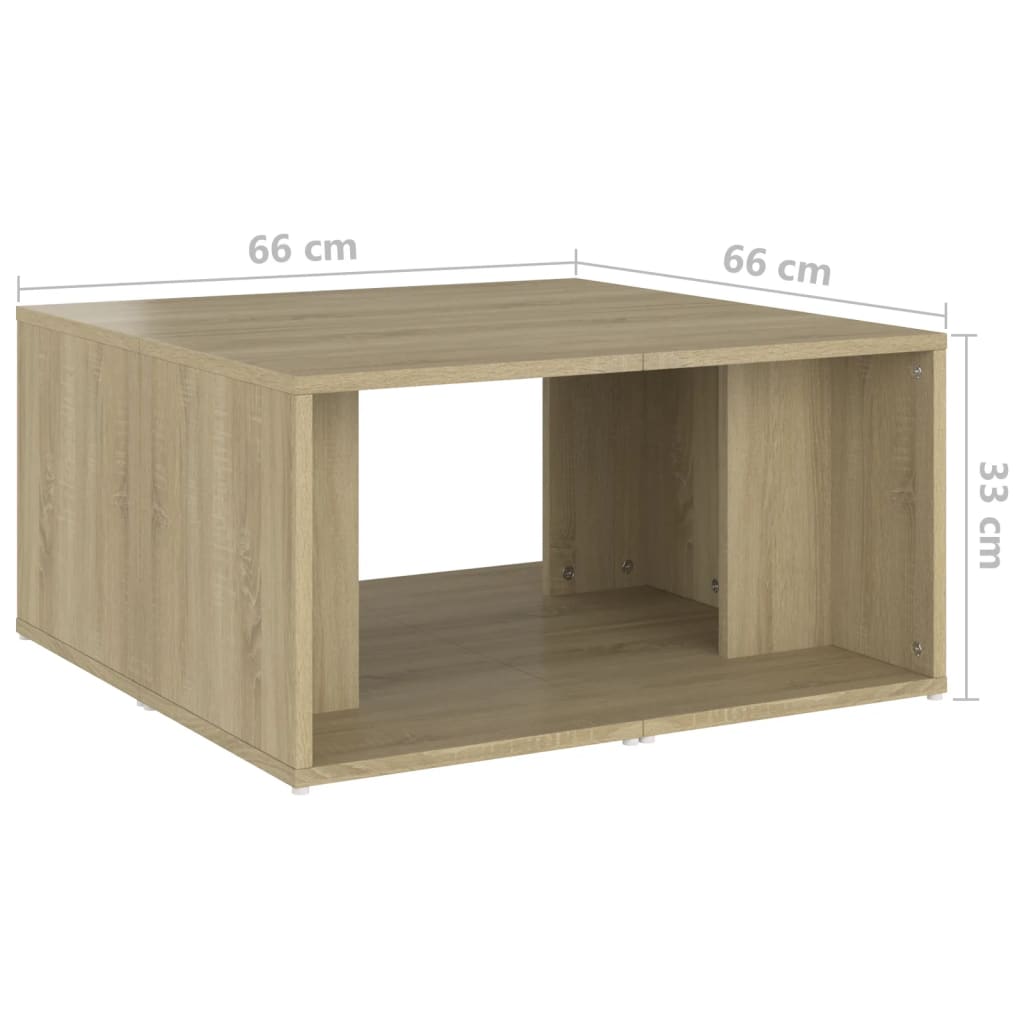 Tavolini da Salotto 4 pz Rovere Sonoma 33x33x33cm in Truciolato 806816