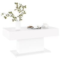 Tavolino da Salotto Bianco 96x50x45 cm in Legno Multistrato 806831