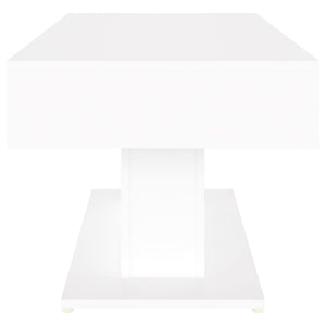 Tavolino da Salotto Bianco 96x50x45 cm in Legno Multistrato 806831