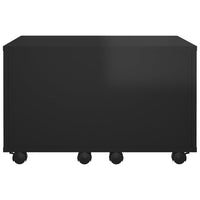 Tavolino da Salotto Nero Lucido 60x60x38 cm in Truciolato cod mxl 29747