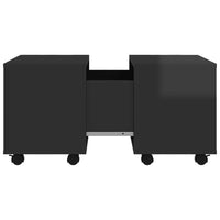 Tavolino da Salotto Nero Lucido 60x60x38 cm in Truciolato cod mxl 29747