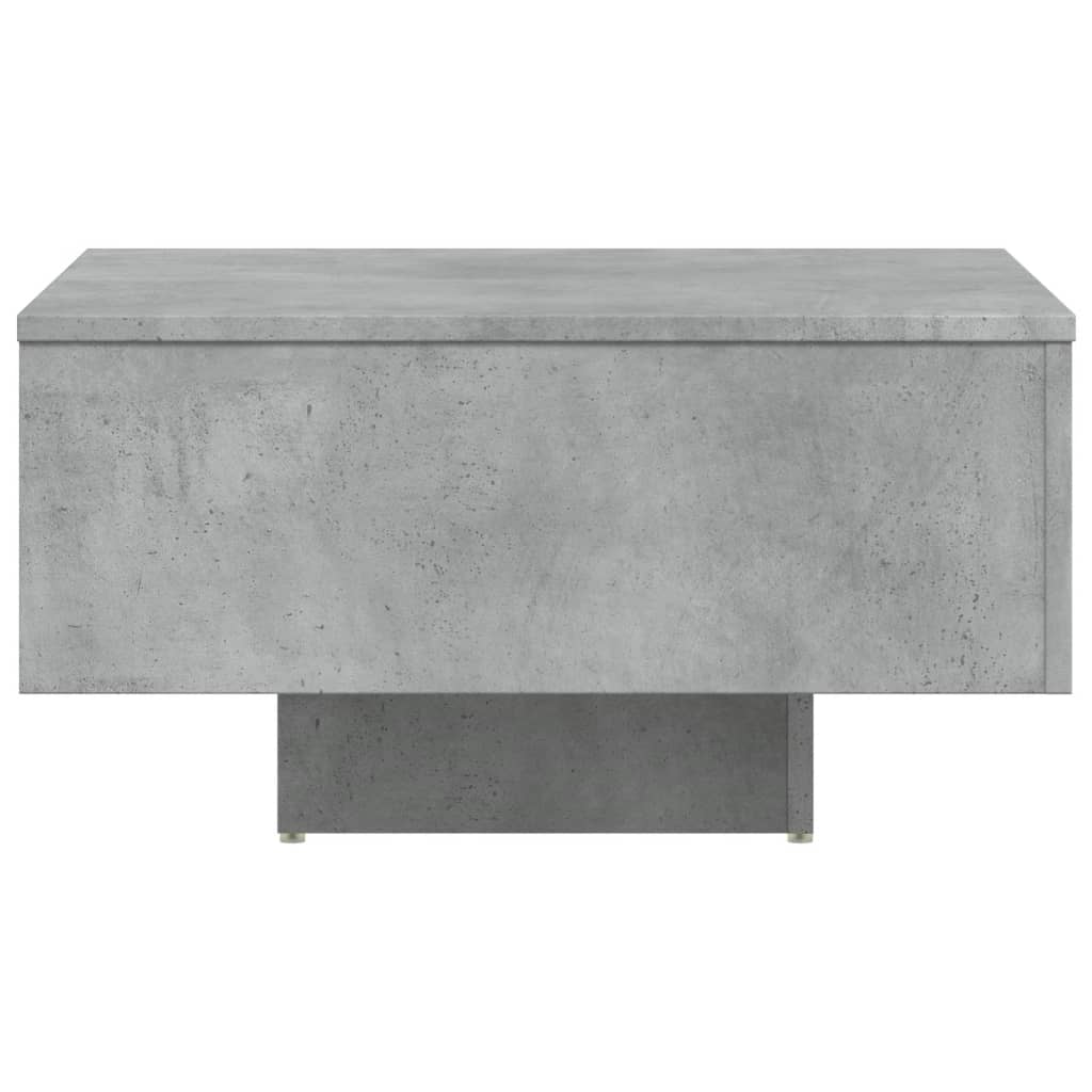 Tavolino da Salotto Grigio Cemento 60x60x31,5 cm in Truciolato