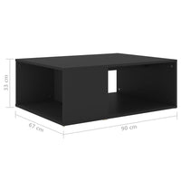 Tavolino da Salotto Nero 90x67x33 cm in Truciolato cod mxl 58226