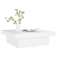 Tavolino da Salotto Bianco 90x90x28 cm in Truciolato cod mxl 14435