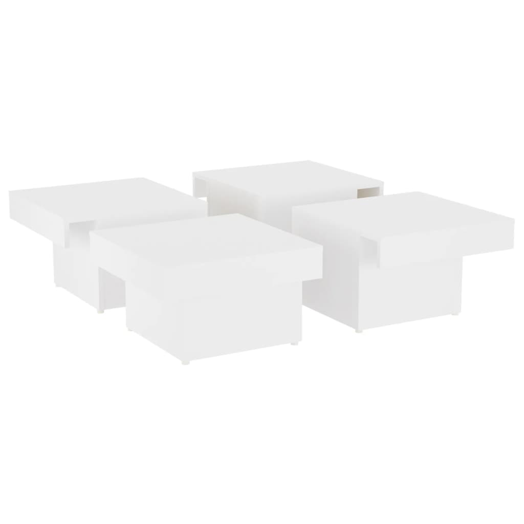 Tavolino da Salotto Bianco 90x90x28 cm in Truciolato cod mxl 14435