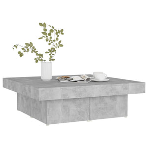 Tavolino da Salotto Grigio Calcestruzzo 90x90x28cm Truciolato cod mxl 13977