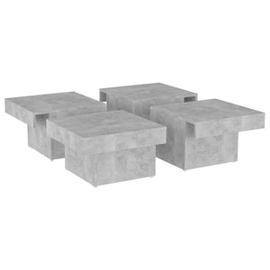 Tavolino da Salotto Grigio Calcestruzzo 90x90x28cm Truciolato cod mxl 13977