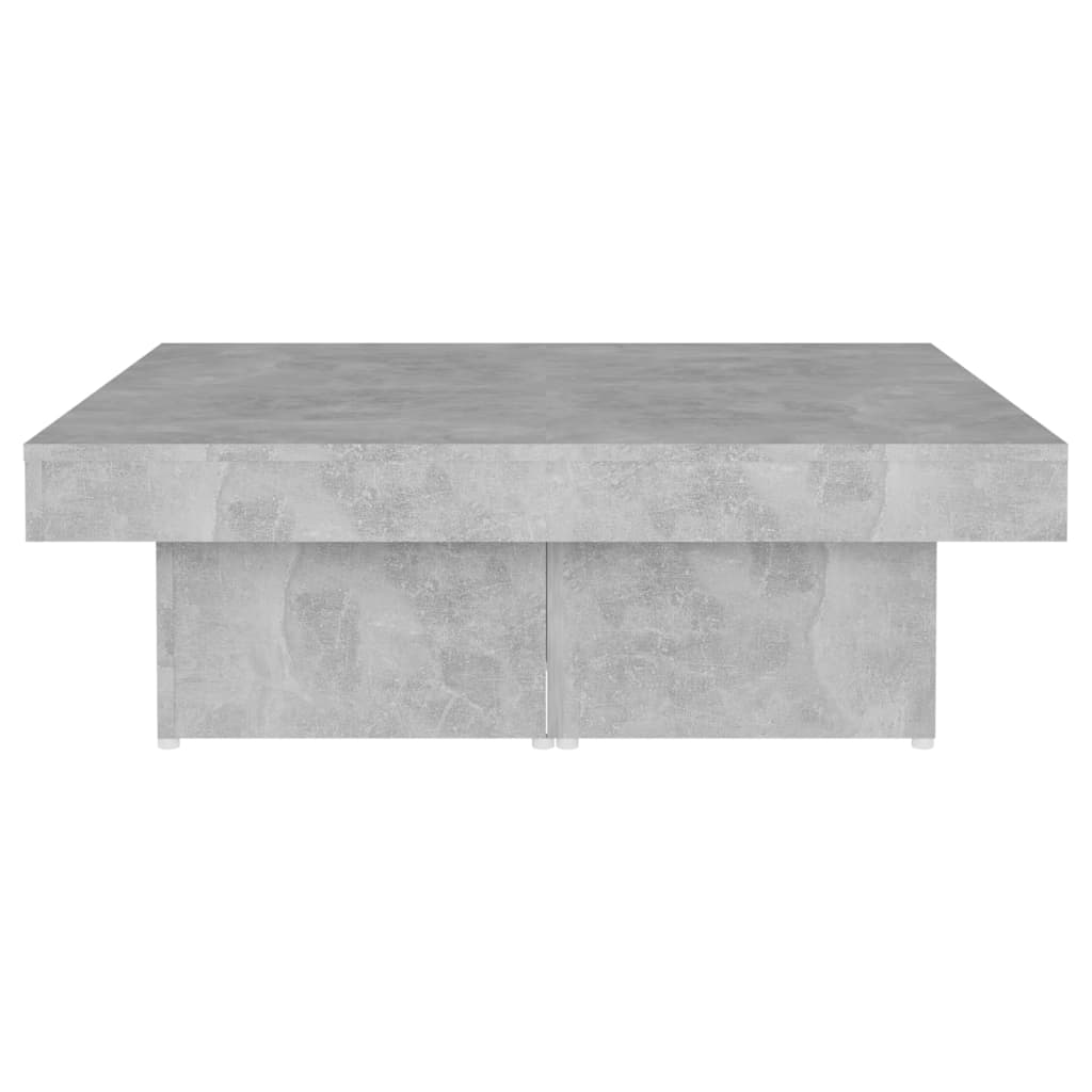 Tavolino da Salotto Grigio Calcestruzzo 90x90x28cm Truciolato cod mxl 13977