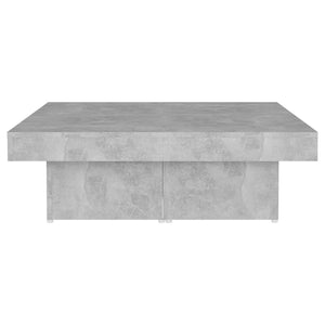 Tavolino da Salotto Grigio Calcestruzzo 90x90x28cm Truciolato cod mxl 13977