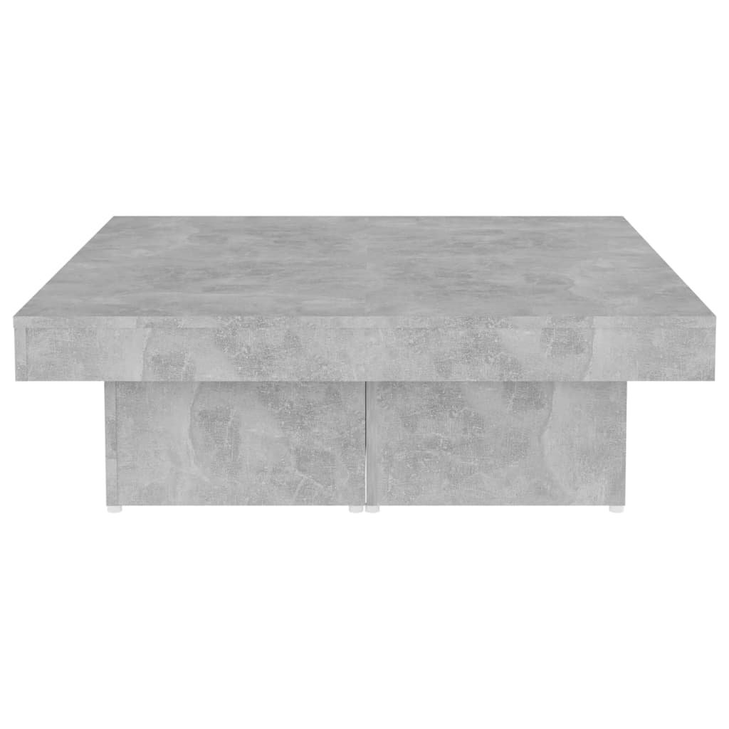 Tavolino da Salotto Grigio Calcestruzzo 90x90x28cm Truciolato cod mxl 13977