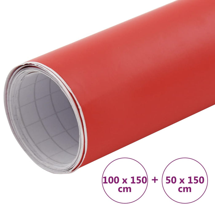 Pellicole per Auto 2pz Rosso Opaco 100x150cm + 50x150cm 210709