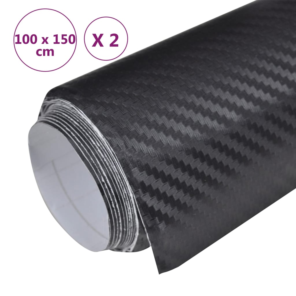 Pellicole per Auto 2 pz Nero 100x150 cm cod mxl 76847