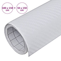 Pellicole per Auto 2 pz 3D Bianche 100x150 cm+50x150 cm cod mxl 66806