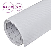 Pellicole per Auto 2 pz 3D Bianco 100x150 cm cod mxl 66811