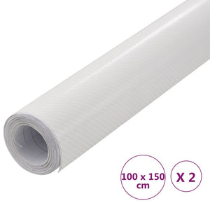 Pellicole per Auto 2 pz 4D Bianco 100x150 cm 210725