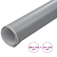 Pellicole per Auto 2 pz 4D Argento 100x150 cm+50x150 cm 210727