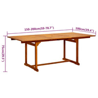 Set Mobili da Pranzo da Giardino 7 pz Legno Massello di Acacia 3079638