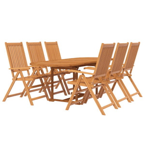 Set Mobili da Pranzo per Giardino 7 pz Legno Massello di Acacia cod mxl 43475