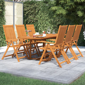 Set Mobili da Pranzo per Giardino 7 pz Legno Massello di Acacia cod mxl 43475