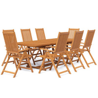 Set Mobili da Pranzo per Giardino 9 pz Legno Massello di Acacia cod mxl 35443