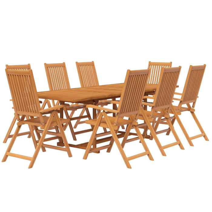 Set Mobili da Pranzo per Giardino 9 pz Legno Massello di Acacia cod mxl 35443