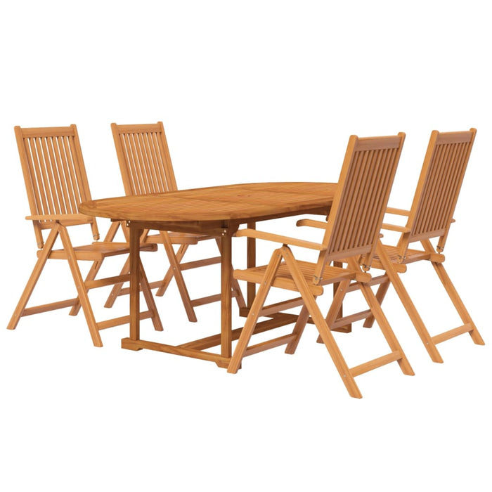 Set Mobili da Pranzo per Giardino 5 pz Legno Massello di Acacia cod mxl 44195