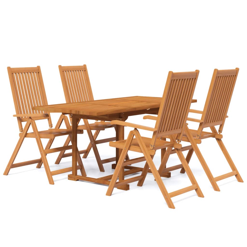 Set Mobili da Pranzo per Giardino 5 pz Legno Massello di Acacia cod mxl 47715