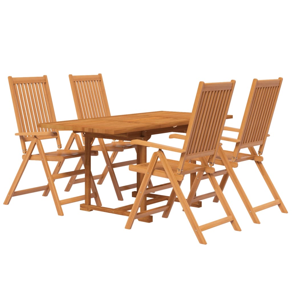 Set Mobili da Pranzo per Giardino 5 pz Legno Massello di Acacia cod mxl 47715